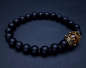 Preview: Lava stone bead bracelet with TIGER EYE